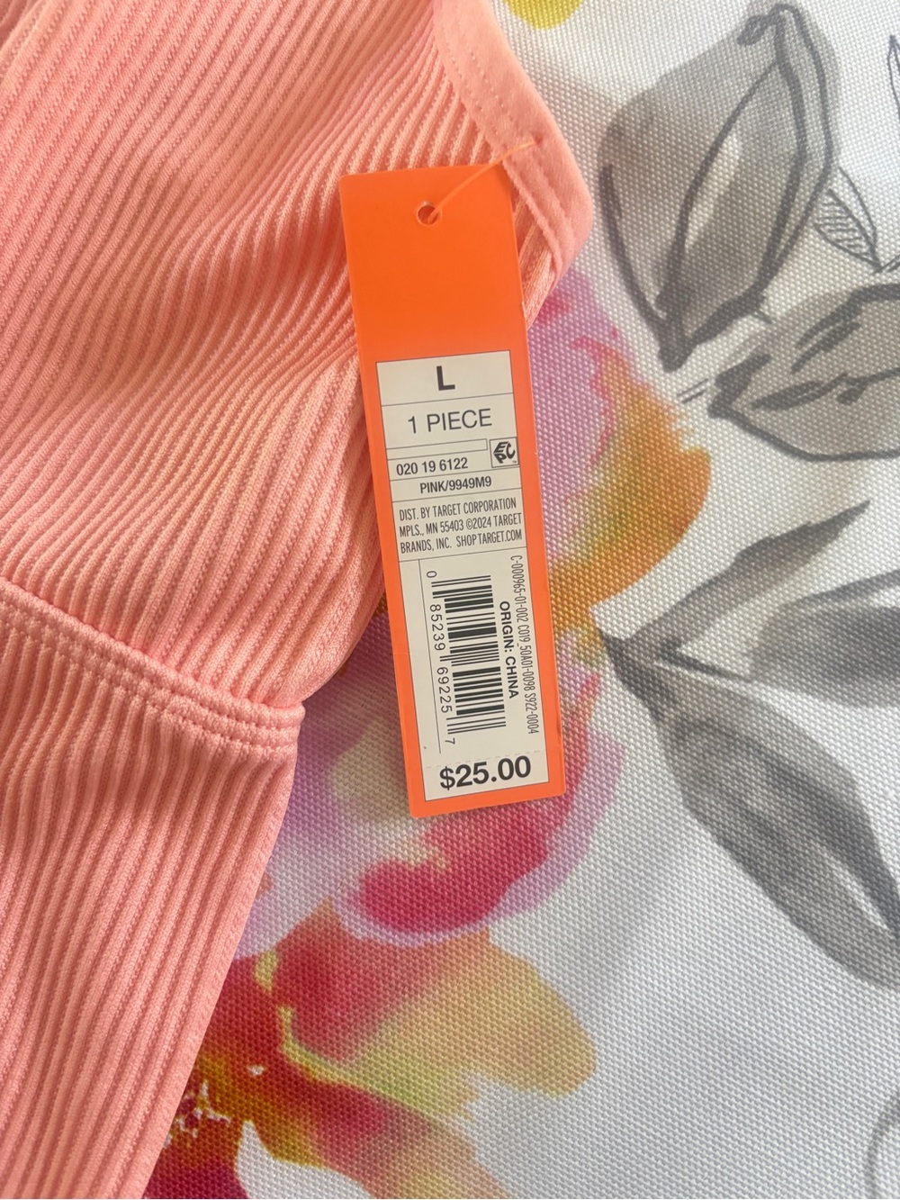 Target - Peach Ribbed Spaghetti Strap Roper with Front Cutout - Picture 5 of 5